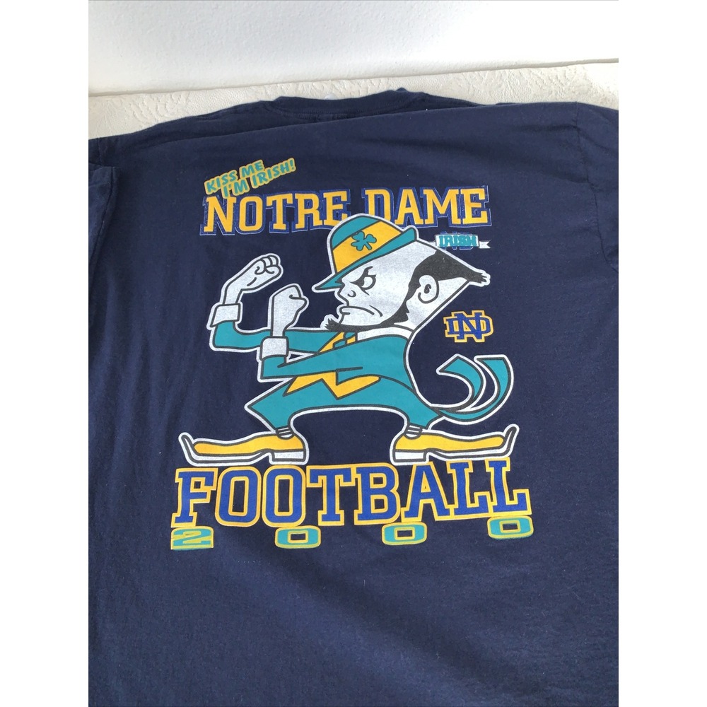 Vintage 2000 Notre Dame Fighting Irish Football Shirt Size‎ XL Santee Rare